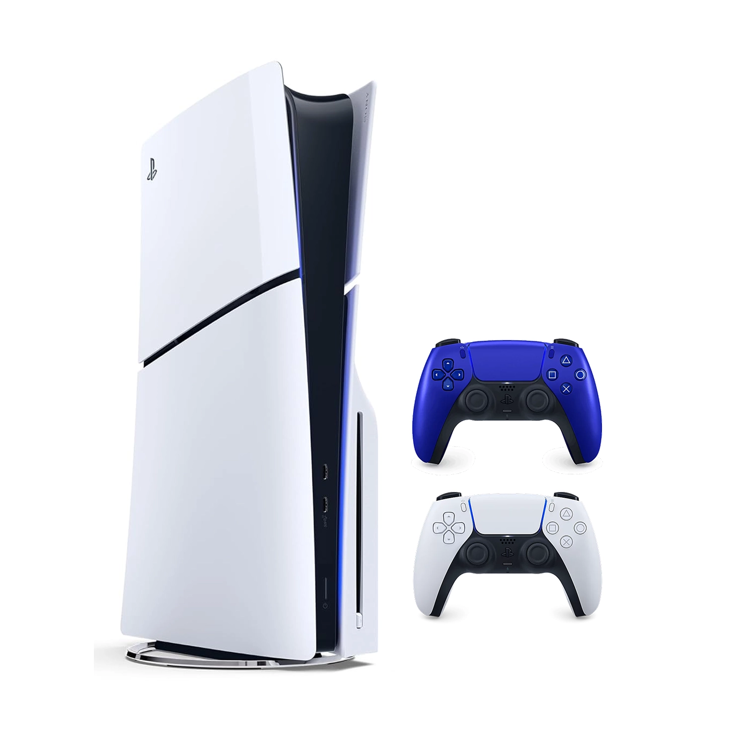 Игровая приставка Sony PlayStation 5 Slim (c дисководом) (PS5 Slim) + 2 геймпад Cobalt Blue