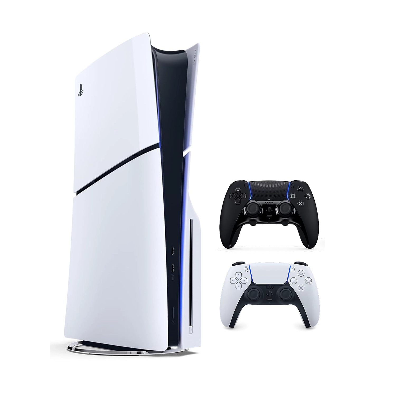 Игровая приставка Sony PlayStation 5 Slim (c дисководом) (PS5 Slim) + 2 геймпад Edge Midnight Black
