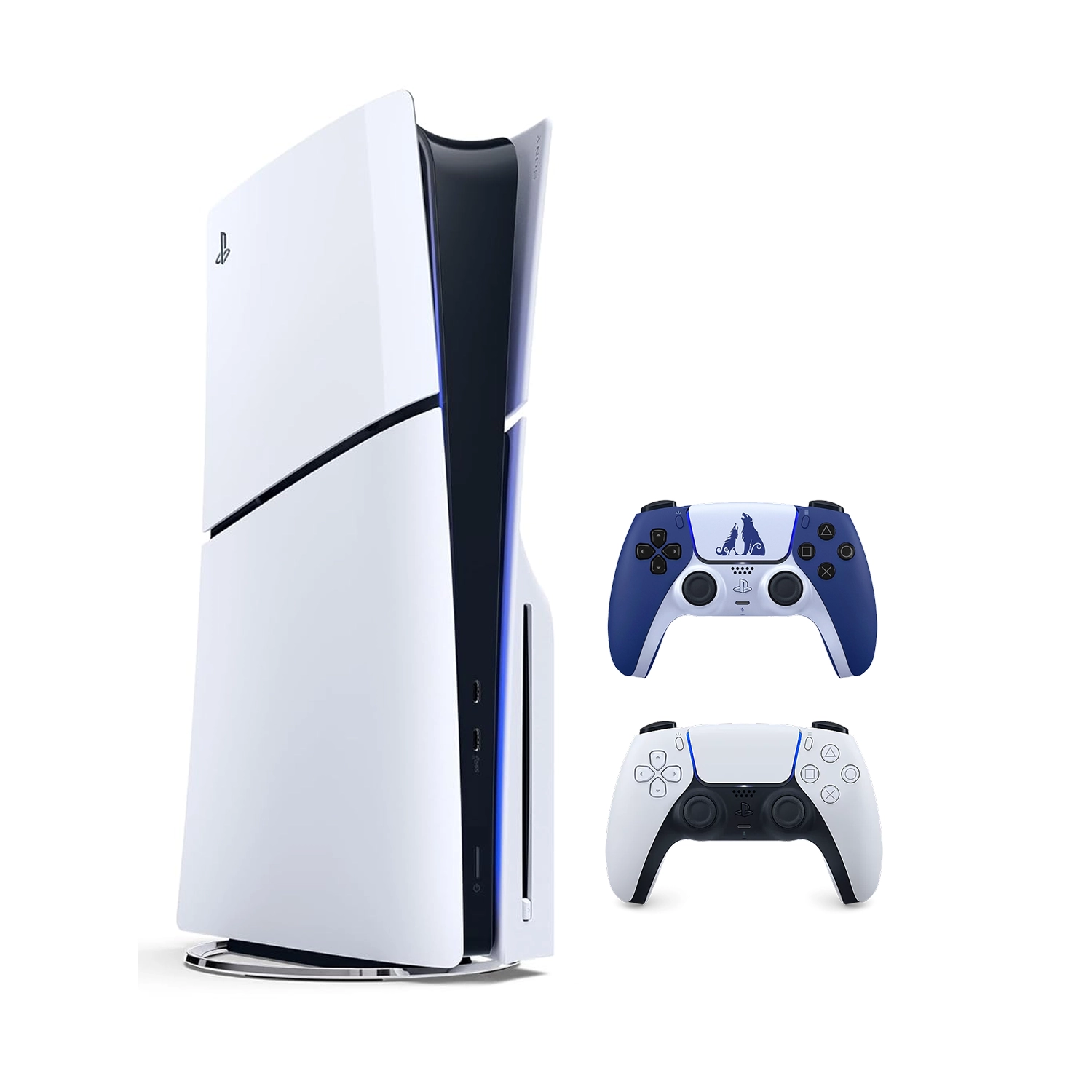 Игровая приставка Sony PlayStation 5 Slim (c дисководом) (PS5 Slim) + 2 геймпад God of War Ragnarok