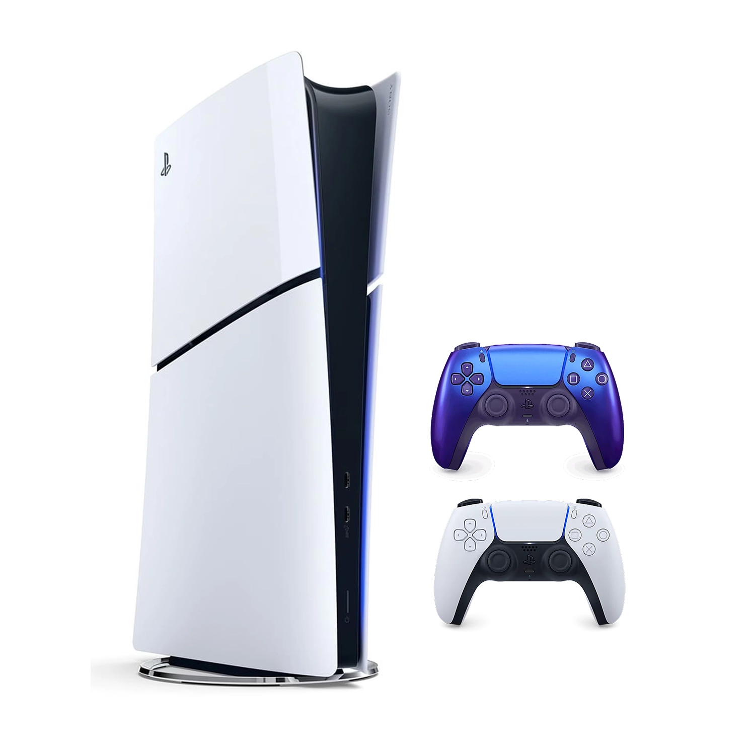 Игровая приставка Sony PlayStation 5 Slim Digital Edition (PS5 Slim) + 2 геймпад Chroma Indigo