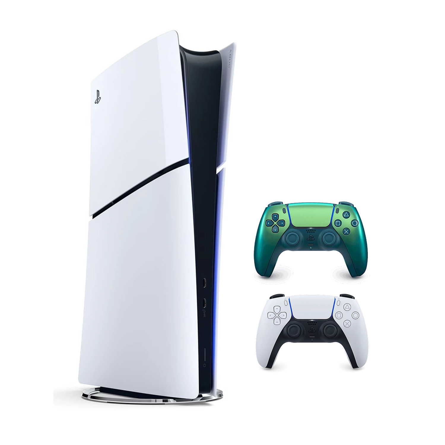 Игровая приставка Sony PlayStation 5 Slim Digital Edition (PS5 Slim) + 2 геймпад Chroma Teal
