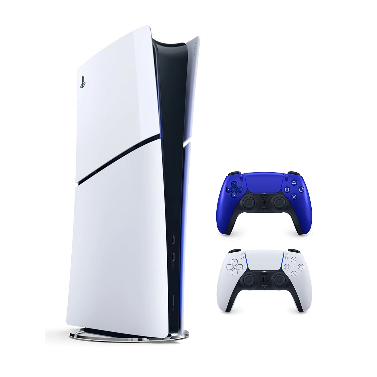 Игровая приставка Sony PlayStation 5 Slim Digital Edition (PS5 Slim) + 2 геймпад Cobalt Blue