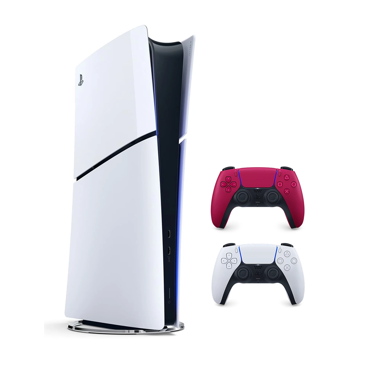 Игровая приставка Sony PlayStation 5 Slim Digital Edition (PS5 Slim) + 2 геймпад Cosmic Red